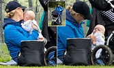 Zara Tindall enjoys the sunshine with new baby Lucas at Houghton Hall ...