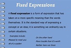 Fixed expressions | Langports