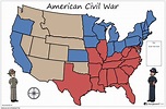 Mappa Poster 24 Colori Paesaggio Guerra Civile Americana