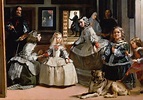 Las Meninas (detalle de la mitad inferior describiendo la familia de ...