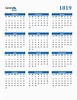 1819 Calendar (PDF, Word, Excel)