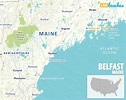 Map of Belfast, Maine - Live Beaches