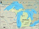 Lakes In Michigan Map