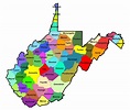 Map of West Virginia counties