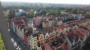 Widok na miasto Głogów z wieży ratuszowej. / View of the city of Głogów from the town hall tower ...