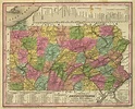 Old Historical City, County and State Maps of Pennsylvania from 1673 ...