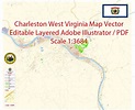 Charleston West Virginia US Map Vector Exact City Plan detailed Street ...