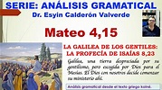 ANÁLISIS GRAMATICAL DE MATEO 4,15 (Mt 4,15) TIERRA DE ZABULÓN Y NEFTALÍ ...