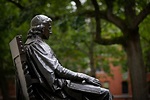 Iconic John Harvard Statue is the star of the Yard — Harvard Gazette