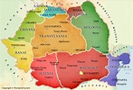 Romania - Historical Regions Map - Travel and Tourism Information