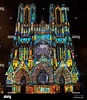 Light Show at Reims Cathedral Stock Photo - Alamy