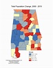 Alabama Population Density Map | Cities And Towns Map