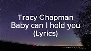 Tracy Chapman - Sorry is all that you can say(lyrics) - YouTube
