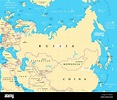 Mapa político de Eurasia con capiteles y las fronteras nacionales ...
