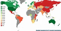 File:World map percentage english speakers by country.png - Wikitravel ...