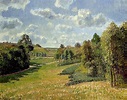 Berneval Meadows, Morning - Camille Pissarro - WikiArt.org | Camille ...