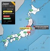 Map of Japan since March 11 - Earthquakes, tsunami, radiation