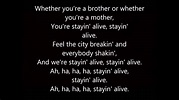 Bee Gees - Stayin' Alive with lyrics - YouTube