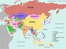 Mapa de Asia para imprimir | Político | Físico | Mudo | Nombres · 2022