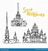 Sketching of Saint Petersburg. Stock Vector - Illustration of culture ...