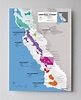 Regional Wine AVA Map of Central Coast, CA, USA | Wine Posters - Wine ...