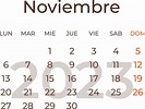 calendario mes noviembre en Español año 2023. 19999878 Vector en Vecteezy
