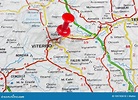 Viterbo Pinned on a Map of Italy Stock Photo - Image of geography ...