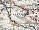 Harrison County, Ohio, 1901, Map, Cadiz, Hopedale, Deersville, Piedmont ...