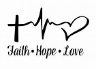 Faith Love Hope vector de vinilo svg diseño de máquina | Etsy