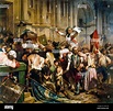 Die Sieger der Bastille vor dem Hôtel de Ville, Juli 14. 1789, Öl auf ...