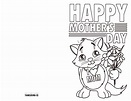 4 free printable Mother's Day ecards to color