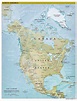Large Scale Political Map Of North America With Relief And Capitals ...