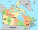Politische Landkarte von Kanada - Eine politische Landkarte von Kanada ...
