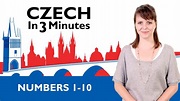 Learn Czech - Numbers 1-10 - Czech in Three Minutes - YouTube