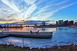 Sunset over the Charles River Esplanade in Winter Photograph by Joann ...