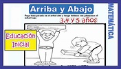 Fichas para niños de 3,4 y 5 años de Nivel Inicial "ARRIBA Y ABAJO ...