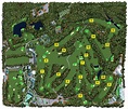 Map illustration of The Augusta National Golf Club showing all the holes
