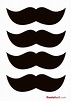 imprimibles para una fiesta bigotes | Plantillas de bigote, Moldes de ...