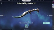 Buying the Forsaken Ritual Blade in Valorant - YouTube