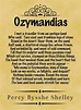 Poem Review : ‘Ozymandias’ by Percy Bysshe Shelley - “A Poet Is a ...