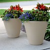 Sunnydaze Walter Flower Pot Planter, Outdoor/Indoor Heavy-Duty Double ...