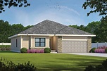 3-Bedroom Ranch Home Plan with Hip and Valley Roof - 42638DB ...