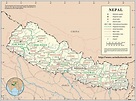 Groot Kaart Nepal op de Wereld kaart