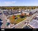 Town Hall and Historic building aerial view in Needham, Massachusetts ...