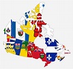 flag map of canada - provinces and territories [slightly revised] : r ...