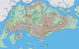 Large Singapore road map | Singapore | Asia | Mapsland | Maps of the World