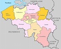 Belgien Karte mit Regionen & Landkarten mit Provinzen