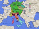 L'impero germanico e i principali comuni italiani - secolo XIII