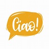 Premium Vector | Ciao hand lettering phrase translated from italian ...