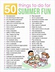 50 Things to Do for Summer Fun | Summer book club, Family game ...